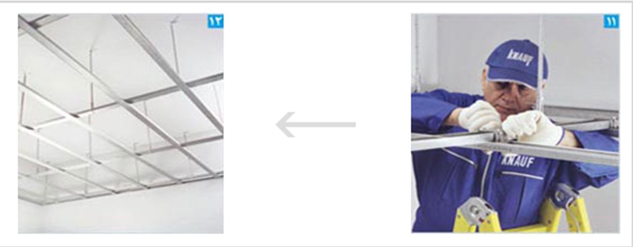 نصب کناف سقف ساده