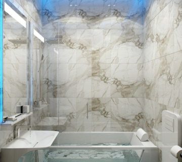 سقف کاذب سرویس بهداشتی طرح دار