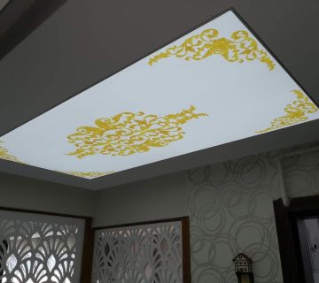 سقف کاذب طرح دار دستشویی