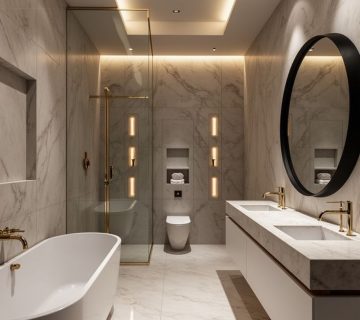 سقف کاذب سرویس بهداشتی طرح دار